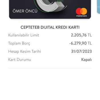 TEB Kredi Kartlara Fazla Para Yatırdım