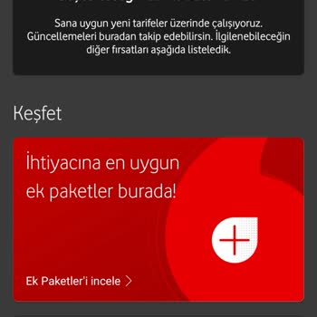 Vodafone Tarife Bulamıyorum Tarife Yok