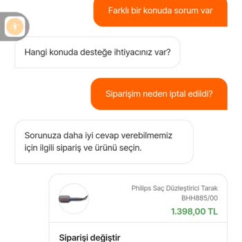 Hepsiburada İptal Edilen Sipariş