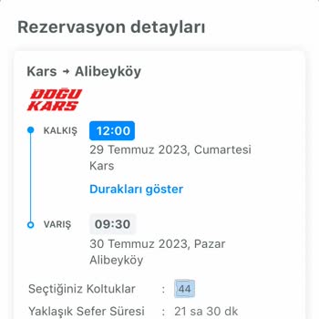 Öz Doğu Kars Turizm Otobüs Firmasından Şikayetçiyim