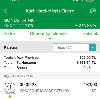 Vodafone Hattıma Yüklenmedi Olarak Görünen Paketin Parası Kartımdan Çekildi