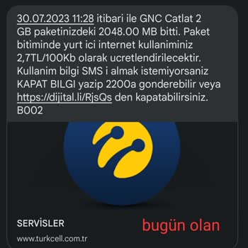 Turkcell'in Onay Dışında İşlem Yapması