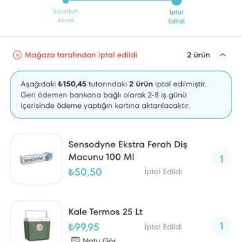 A101 Kapıda Siparişlerinin Gerçeği Yansıtmaması Müşteri Mağduriyeti