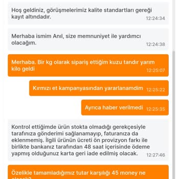 Migros Sanal Market Eksik Ürün