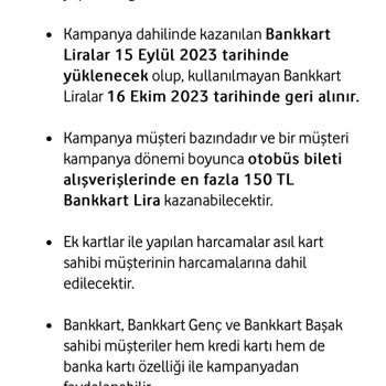 Vodafone Seyahat Yanımda Seyahat Yanımda Ve Bankkart Lira Kampanya Mağduriyeti