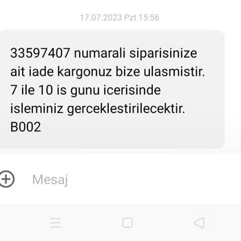 Sefamerve İademin Ücretini Ödemedi