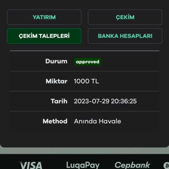 Sahabet Çekim İşleminden Hesabıma Düşmeyen Ödeme