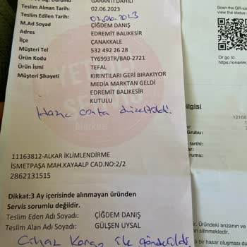 Tefal Şarjlı Süpürge Servisi Beni Çok Mağdur Etti