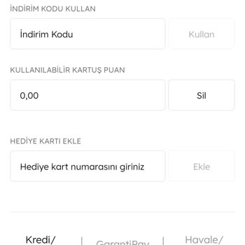 Mavi Kartuş Puan Kullanamama