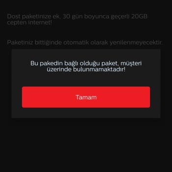 Bimcell Paket Bulunmamaktadır Diyor