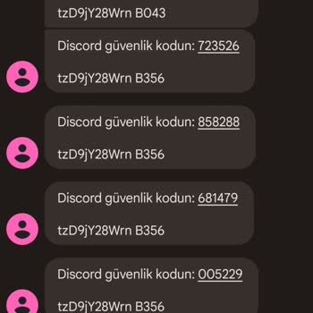 Discord.com Telefon Doğrulama Kodu