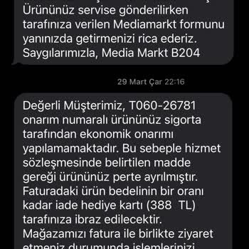 Media Markt Kasko Yalanı Ve Ürünü Onarmadan Perte Ayırması