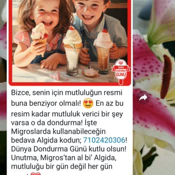 Algida Dünya Dondurma Günü Altında Ücretsiz Migros’larda Dondurmayı Vermedi