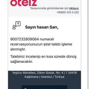 Otelz.com Müşteri İlgisizliği Ve Mağduriyet