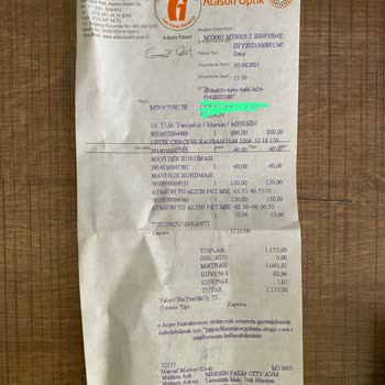 Atasun Optik Gözlük Değişim İçin Talep