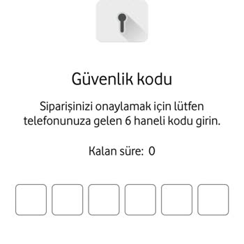 Vodafone Yanımda Uygulamasında Tarafıma Güvenlik Kodu Gelmiyor