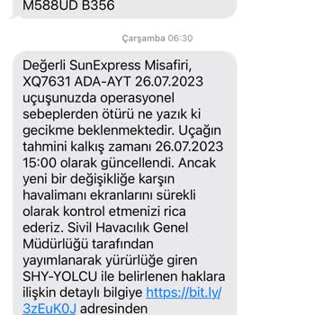 Sunexpress İle Yapılan Adana-Antalya Uçuşunda Yaşanan 6 Saatlik Rötar Ve Bilgi Eksikliği