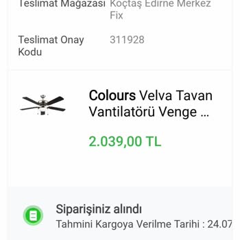 Koçtaş Stokta Olan Ürünü Tedarik Edemeyip İptal Etmesi