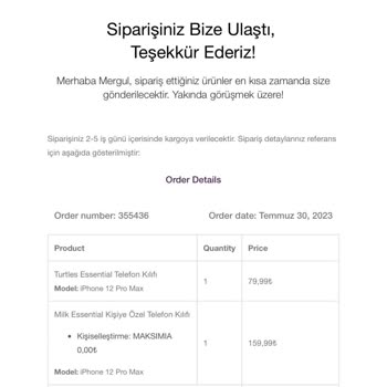 Sumthincs Sipariş İptali Rica Ediyorum