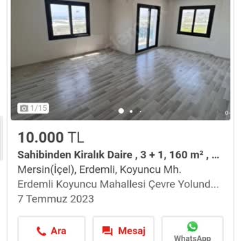 T.C. Cumhurbaşkanlığı, Çevre Şehircilik Ve İklim Bakanlığı Fahiş Ev Kirası