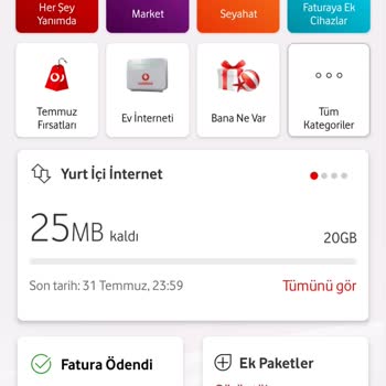 Vodafone Gereksiz 500 MB İnternet