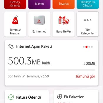 Vodafone Gereksiz 500 MB İnternet