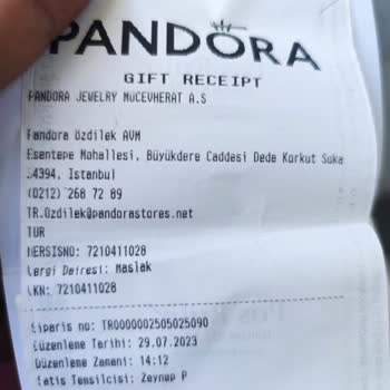 Pandora Mücevher İade Alınmayan Ürün