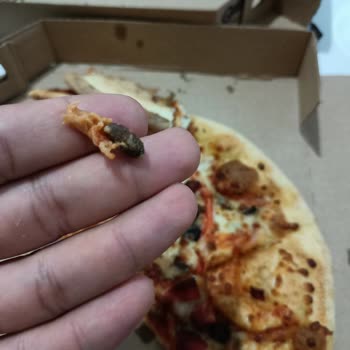 Domino's Pizza Pizza İçindeki Zeytin Çekirdeği