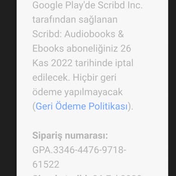 Google Play Tarafından Faturama Bilgim Dışında Yansıtılan 214,99 TL