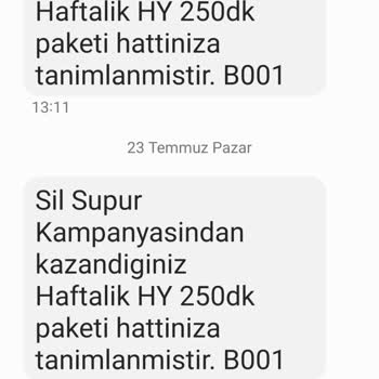 Türk Telekom Sürekli Konuşma Hediyesi Çıkması, İnternet Hediyesi Çıkmaması