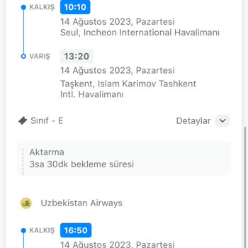 Enuygun.com Dan Aldığımız Özbekistan Havayollarına Ait Para İadesi