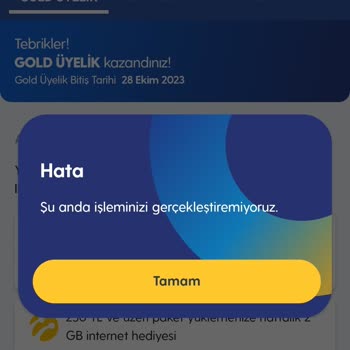 Turkcell Gold Üyelik Hediye Hakkımı Kullanamıyorum