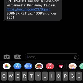 Binance Olmayan Üyelik Kısıtlaması