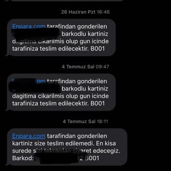 PTT Kargo Kredi Kartımı Teslim Etmedi.