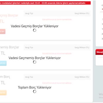İnteraktif Vergi Dairesi Borçlar Yükleniyor Sorunu!