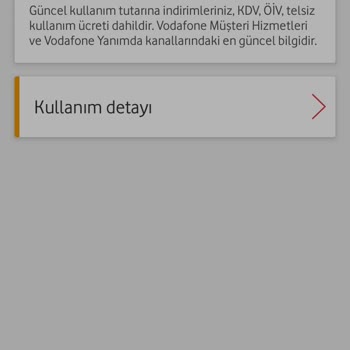 Vodafone Kalan Kullanım Ve Paket Aşım Sorunu