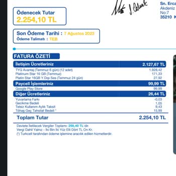 Turkcell Fatura İtiraz. Haksız Kazanç