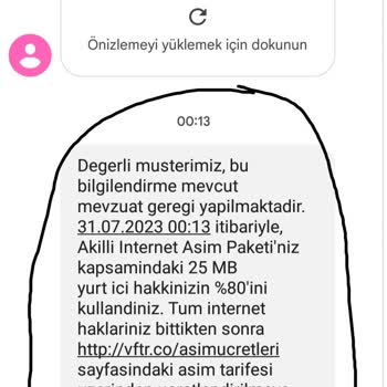 Vodafone'dan Olan Hediye İnternetim Hattıma Gelmedi.