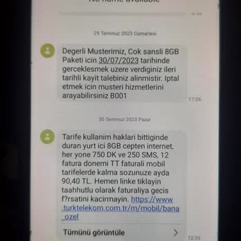 Türk Telekom Para İade Etmiyor