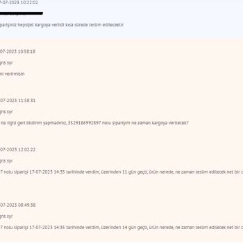 Kargolagelsin.com 2 Haftada Gönderilmeyen Ürün
