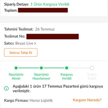 Horoz Lojistik 17 Gündür Teslim Edilmeyen Kargom
