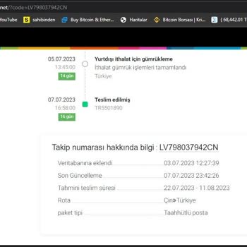 Aliexpress Başkasına Ait Olan Bir Takip Kodu Verdi. Üründe Para Da Yok