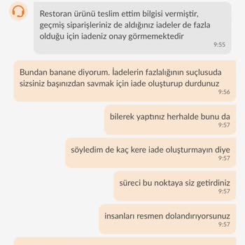 Trendyol Yemek Teslim Edilmeyen Siparişimin Parasını İade Etmiyor.