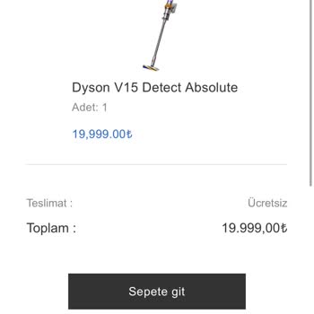 Dyson V15 Ödeme Sistemi Sorunu