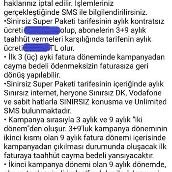 Vodafone Sınırsız İnternet Sorunu