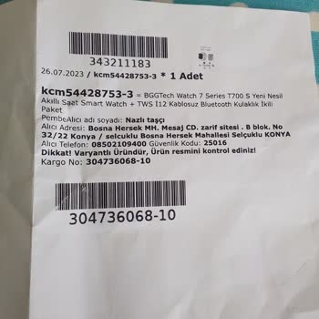 Çiçek Sepeti Eksik Ürün