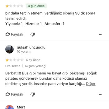 Arby's 90 Dakika Sonunda Soğuk Yemek Getirdi