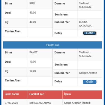 Sürat Kargo Bursa Aktarma Kargomu Göndermiyor