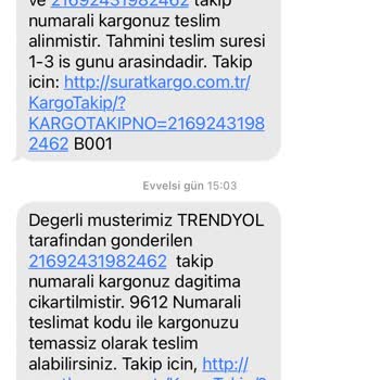 Yenifoça Sürat Kargo Teslim Etmediği Kargoyu Teslim Etti Göstermesi.