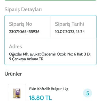 KoçAilem Market Ürün Para İdesi